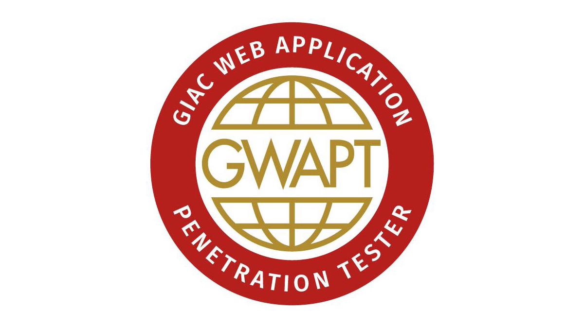 GIAC Web Application Penetration Tester (GWAPT) certificate